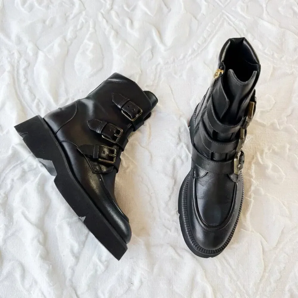 La Canadienne Benwin Buckle-Trio Moto Booties